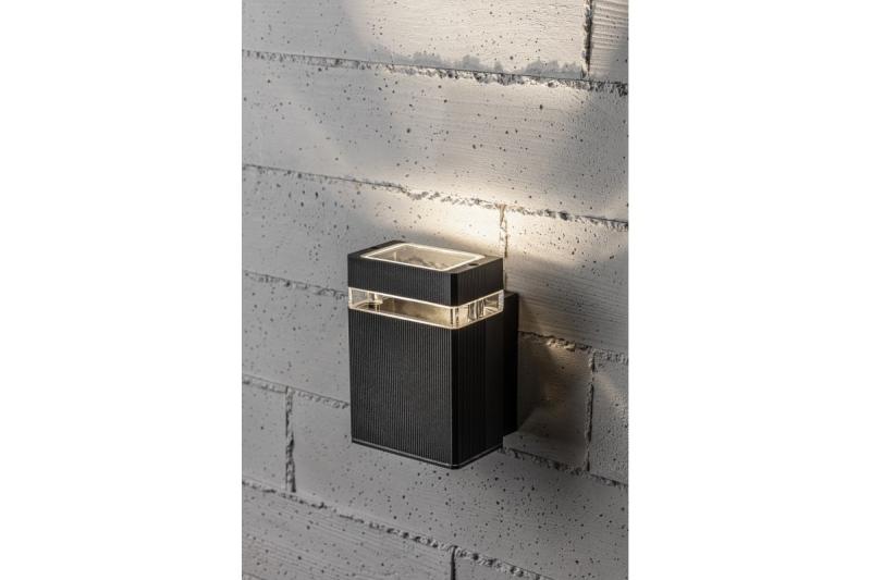 Sier Wandarmatuur één richting NESSA GU10 MAX. 50W IP54 AC220-240V 50/60Hz musta. 1208963009