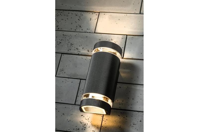 Deco Seinävalaisin kahdella suunnalla SILVA GU10 MAX.2x50W IP54 AC220-240V 50/60Hz musta. 1208963135