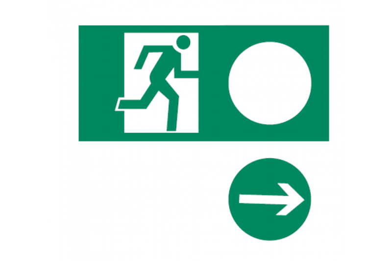 Hätäuloskäynnin merkki, universaali, 100X300 1208963658