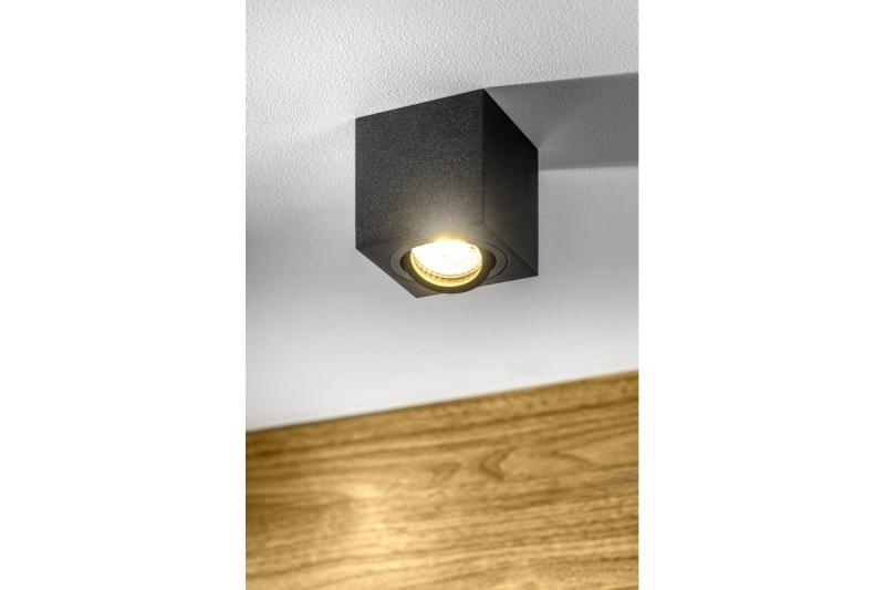 Decor Ceiling luminaire AVEIRO BIS aluminium 80x80x90mm IP20 max 20W square black 1208963836