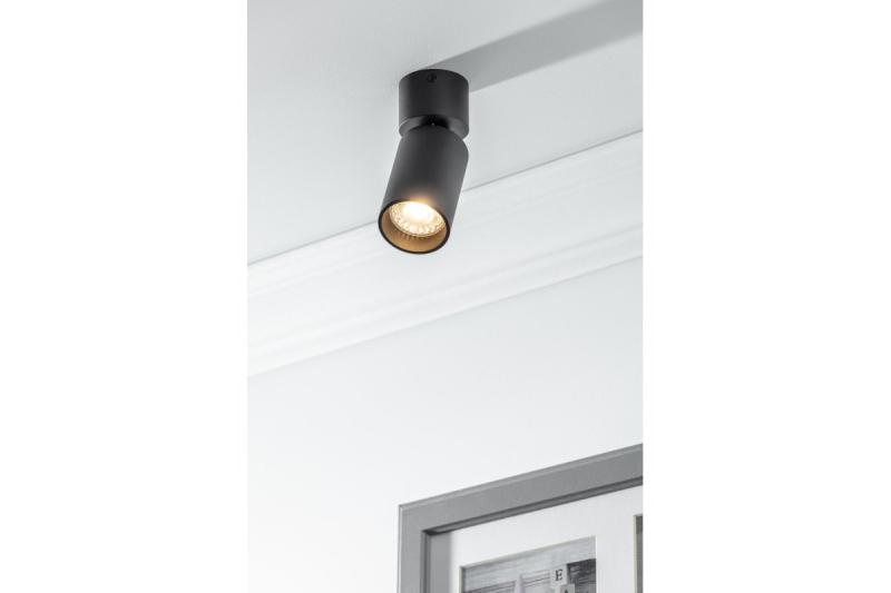 Decor Ceiling fixture FARGO MINI aluminium 56x150mm IP20 max 20W round black 1208963877