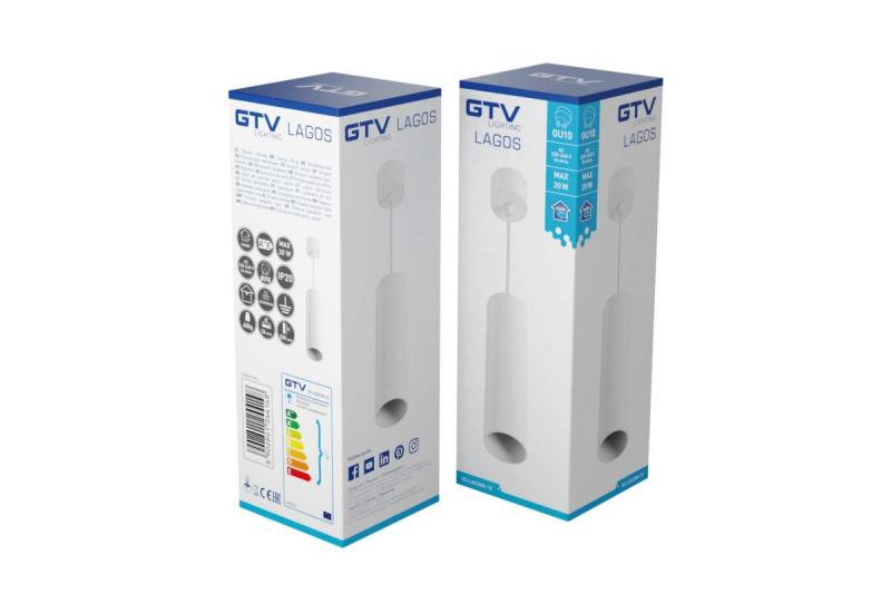 Decor Hangende armatuur LAGOS GU10 alumiini IP20 max. 20W valkoinen 1208963910