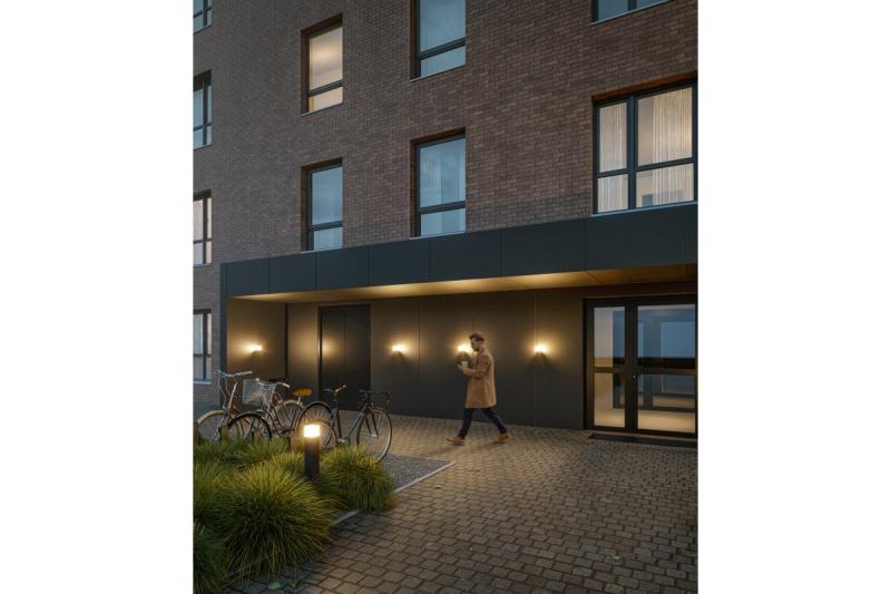 Decor Tuinarmatuur LARGO-AU E27 MAX.15W IP44 AC220-240V 50-60Hz seinävalaisin suoralla yläosalla grafiitin värinen. 1208963916