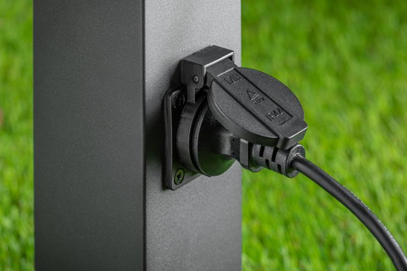 Sier Tuinarmatuur LARGO-P 50 E27 MAX.15W IP44 AC220-240V 50-60Hz max. 2500W asennustolppa grafiitti. 1208963919