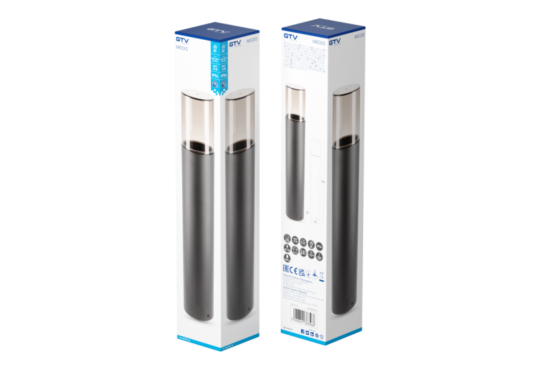 Sier Tuinverlichting MEDIO-P 50 E27 MAX.15W IP54 AC220-240V 50-60Hz pylväs grafiitti. 1208963939