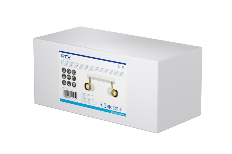 Decor Ceiling luminaire ORIO aluminium 24.0x5.5x14.0 IP20 2*GU10 max. 50W round white 1208963964