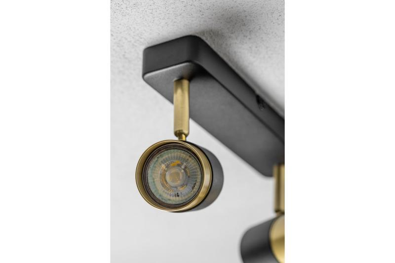 Decor Ceiling luminaire ORIO aluminium 24.0x5.5x14.0  IP20 2*GU10 max. 50W round black 1208963965