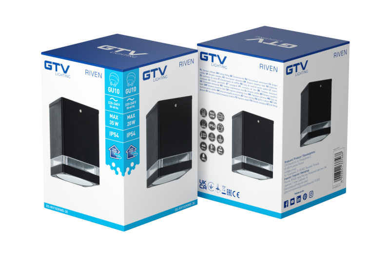 Decor Ceiling luminaire RIVEN alum 102x120 IP54 max 35W square graphite 1208963983