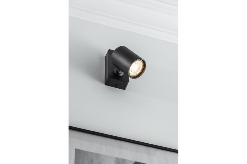 Decor-seinävalaisin SANTO alumiini IP20 max. 20W yksittäinen pyöreä musta. 1208963993