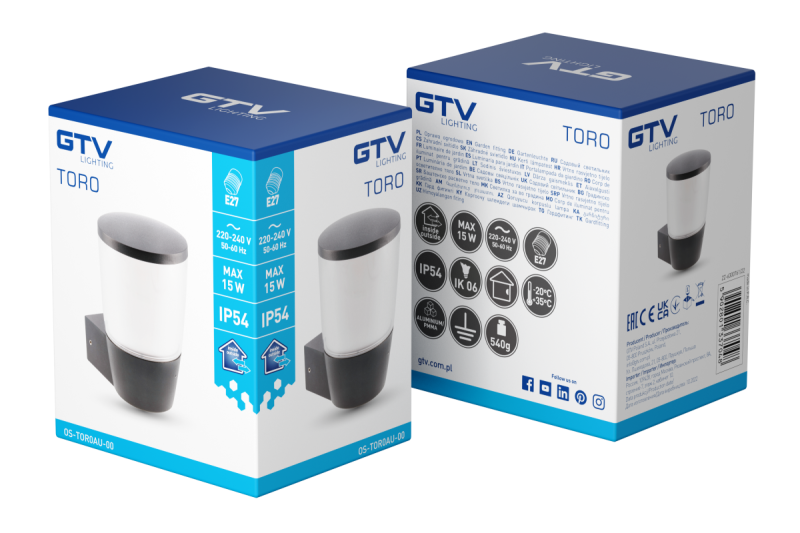 Decoratieve Tuinverlichting TORA-AU E27 MAX.15W IP54 AC220-240V 50-60Hz seinävalaisin musta 1208964023