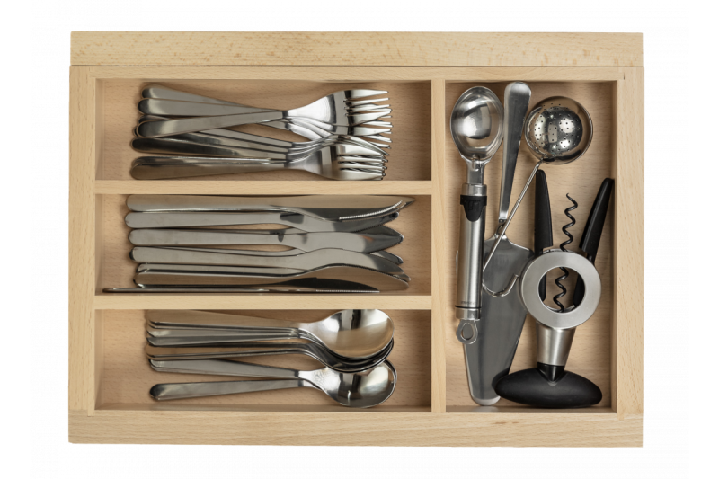 Decor Cutle Aterinlaatikko Säädettävä Sisäosa 400-600mm Kaappeihin Väri Pyökki 1208966289