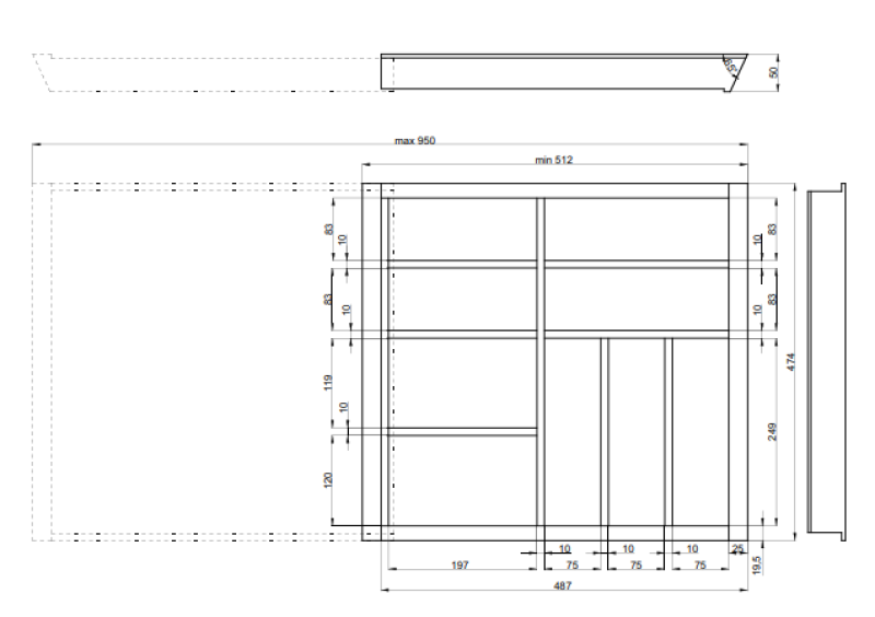Decor Cutle Aterinlaatikot Keittiö Säädettävä Aterinten Järjestäjä 1208966292