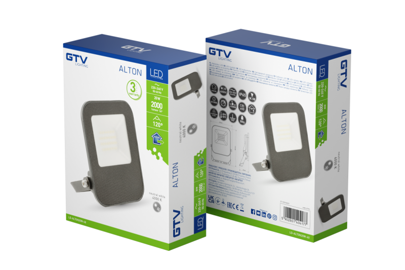 Tulvalamppu ALTON, LED, 20W, 2000lm, 4000K, AC220-240V, IP65 1208966956