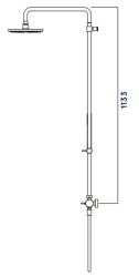 Waterevolution Flow suihkuyhdistelmä sadesuihkulla kromi 200mm T141N01