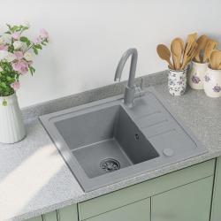 Quadri Sligo 60 harmaa graniitti allassetti 55x44 cm valutusalustalla, sisältää hanan 1208967200