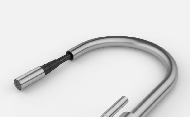 Franke Mythos Masterpiece Keittiöhana J-muotoisella ulosvedettävällä suihkupäällä, kokonaan ruostumatonta terästä 115.0711.554