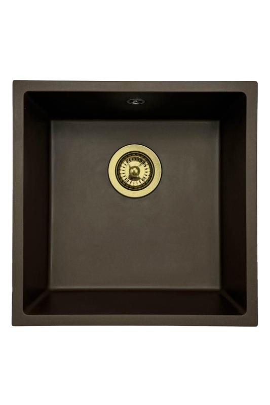 GraniteMy Universal graniittinen kahvila-allas 40x40 cm päällirakenne, alusrakenne ja tasorakenne pohjatulpalla 1208967218