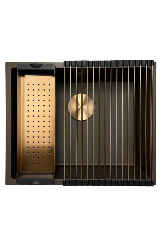 GraniteMy Universal graniittinen kahvila-allas 50x40 cm pinta-asennus, alta-asennus ja taso-asennus kuparitulppa 1208967229