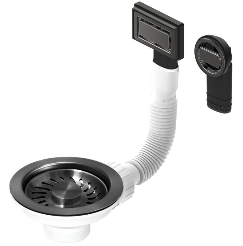 Granitemy koripistokesarja PVD harjattu gun metal, viemärisarja pesuallas, sis. ylivuoto pyöreä ja suorakulmainen 1208967253