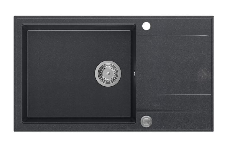 Quadri Luton antraciet granieten grote opbouw spoelbak met afdruipvlak omkeerbaar 86x50cm met rvs plug 1208967333

Quadri Luton antrasiitti graniitti suuri päälle asennettava pesuallas valutu