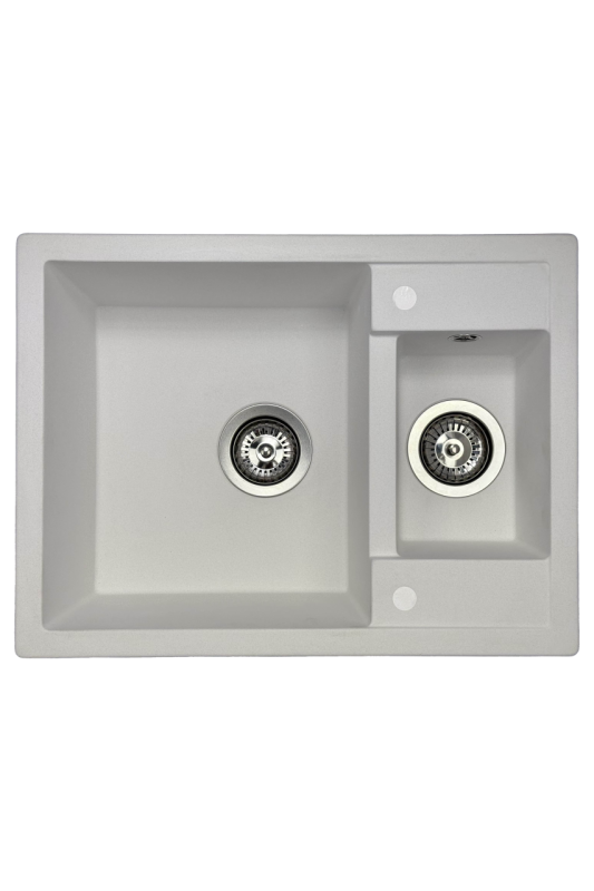 GraniteMy Smart extra matala 1,5 graniittinen pinta-asennettava valkoinen pesuallas 58x44cm 1208967418