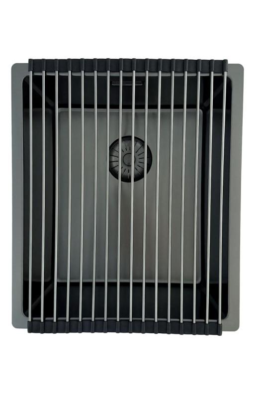 Pure.Sink Prestige pesuallas PVD gun metal 34x40 cm 10 mm säde alapuolinen, tasoon upotettava ja päällä asennettava PPG3440-61