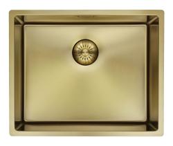 Pure.Sink Prestige -allas 50x40 cm PVD Kulta 10 mm säde alakiinnitys, tasokiinnitys ja päällikiinnitys PPG5040-60