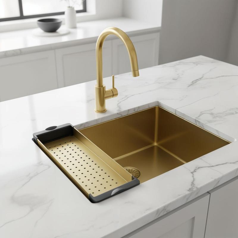 Pure.Sink Prestige lisäkulho altaalle Kulta PPGCL40-60