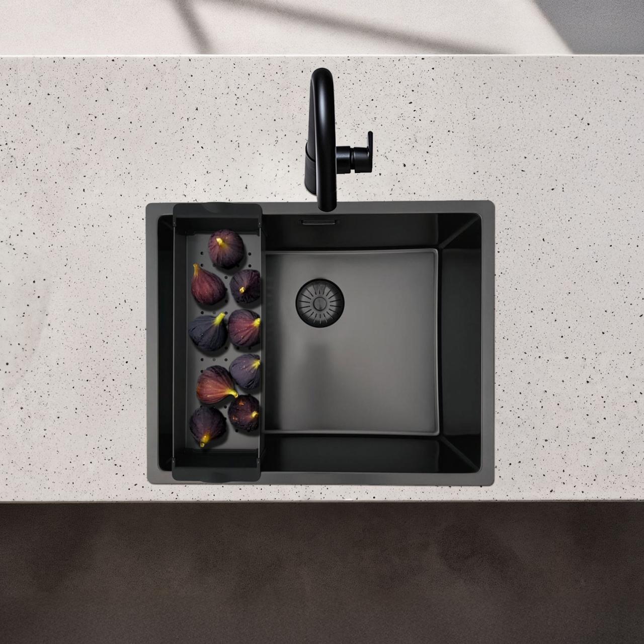 Pure.Sink Prestige upotettava allaskori Gun Metal PPGCL40-61 - Productafbeelding 2