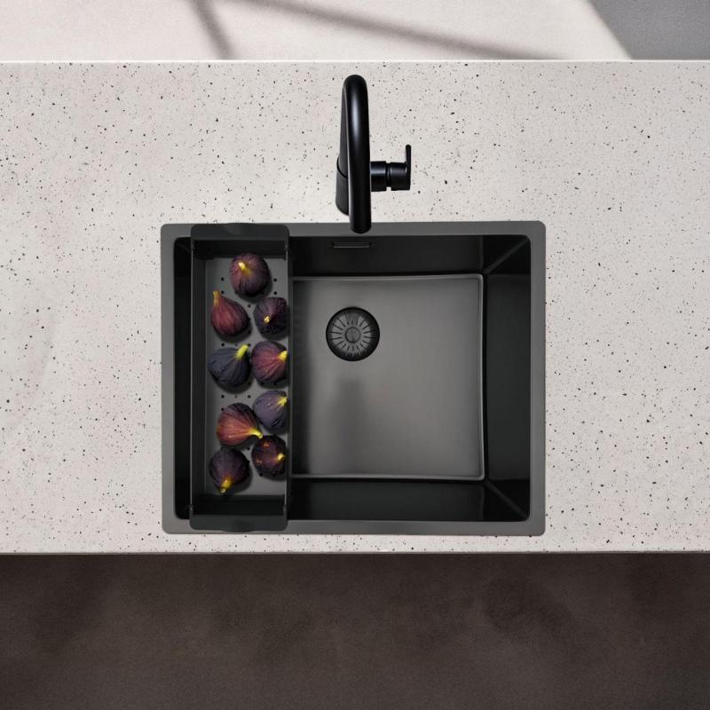 Pure.Sink Prestige upotettava allaskori Gun Metal PPGCL40-61