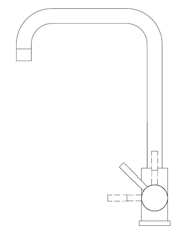 Pure.Sink Elite Steel Pure keittiöhana PVD harjattu kulta PS8010-60