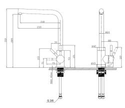 Pure.Sink Elite Steel Spark keittiöhana Matta musta PS8040-10