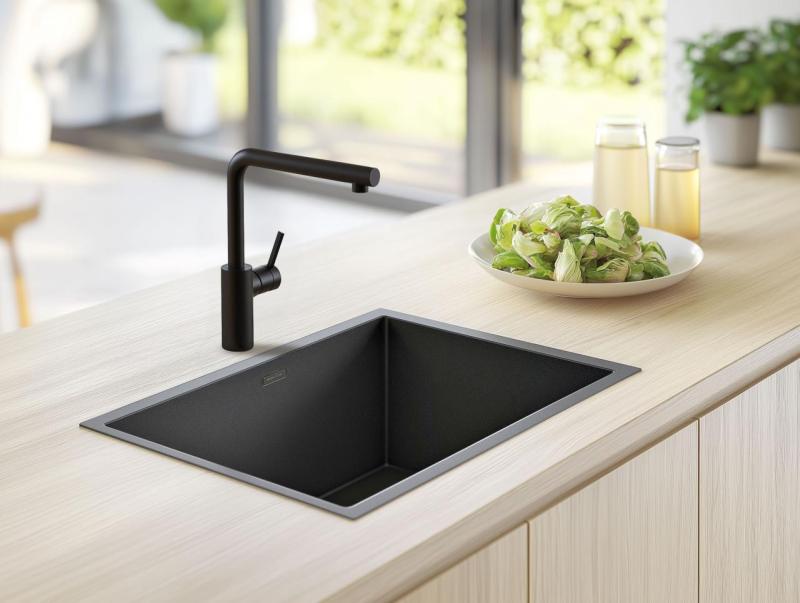 Pure.Sink Elite Steel Spark keittiöhana Matta musta PS8040-10