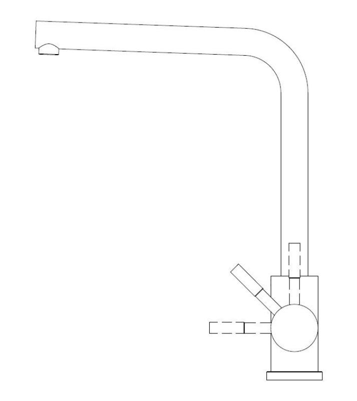 Pure.Sink Elite Steel Spark keittiöhana PVD Harjattu kulta PS8040-60