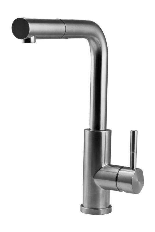 Pure.Sink Elite Steel Spark-S keittiöhana ruostumattomasta teräksestä, ulosvedettävällä juoksuputkella PS8041-02