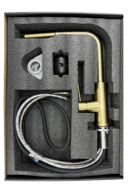 Pure.Sink Elite Steel Spark-S keittiöhana ruostumattomasta teräksestä, ulosvedettävällä juoksuputkella PS8041-02