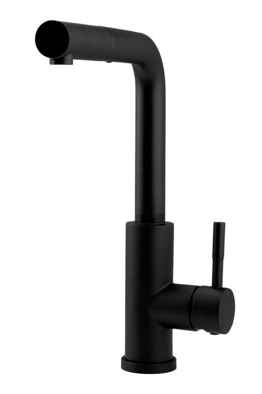 Pure.Sink Elite Steel Spark-S keittiöhana Matta musta, ulosvedettävä juoksuputki PS8041-10