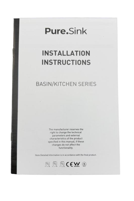 Pure.Sink Elite Steel Spark-S keittiöhana Matta musta, ulosvedettävä juoksuputki PS8041-10