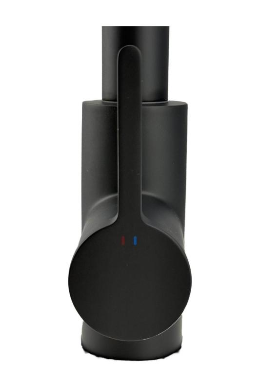 Pure.Sink Elite Steel Crystal-S keittiöhana Matta musta, ulosvedettävä juoksuputki PS8050-10