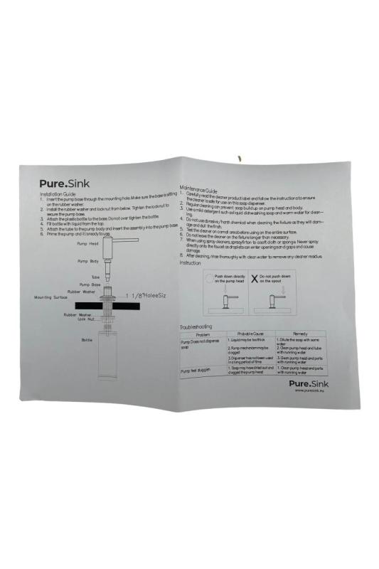 Pure.Sink Elite Steel Shine saippuapumppu RST PS9010-02