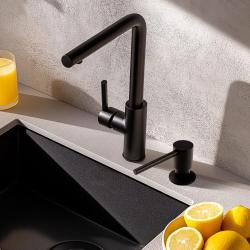 Pure.Sink Elite Steel Shine saippua-annostelija Musta PS9010-10