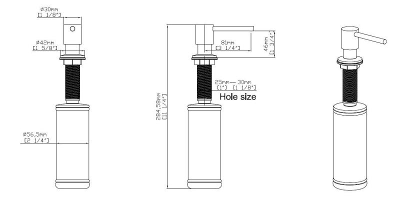 Pure.Sink Elite Steel Shine saippua-annostelija PVD harjattu kulta PS9010-60