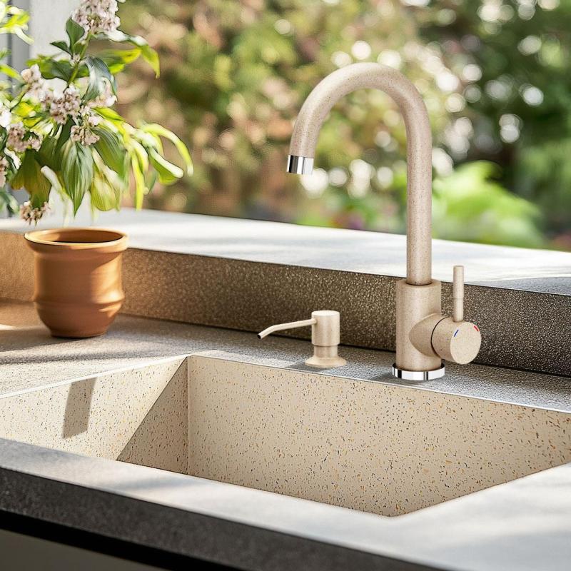 Quadri Coventry Keittiöhana Beige hiekka kääntyvällä juoksuputkella 1208967667