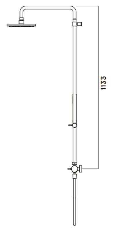 Waterevolution Flow termostaattinen suihkuyhdistelmä sadesuihkulla PVD harjattu kupari 200mm T141TNCPE