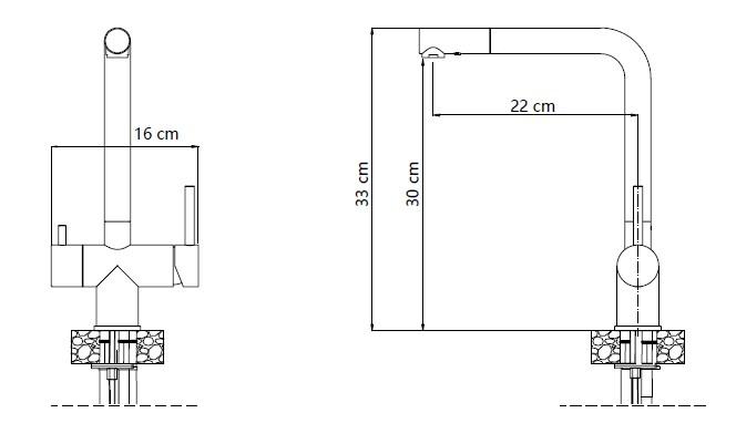 Quadri Ellesmere Keittiöhana PVD Kulta 3-tie lisäliitännällä suodatetulle vedelle 1208967781 - Productafbeelding 5