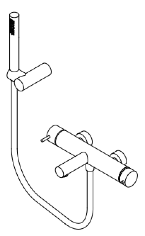 Waterevolution Flow thermostaat twee-weg douchekraan met handdouche Light Gold T130TNGME