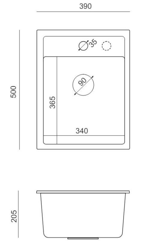 Quadri Lontoo Graniitti Beige Hiekkapesuallas 39x50 cm Hanareiällä Pöytätasolle - 1208967845
