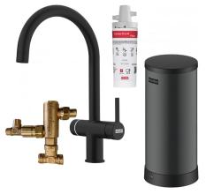 Franke Maris waterhub 7L boiler 3-in-1 met Touch elektronische kokend waterkraan matzwart met waterhub mengset 1208967855