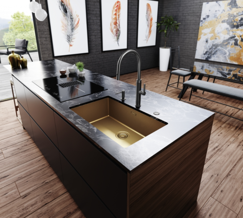 Franke Mythos Masterpiece Keittiöhana Antrasiitti J-putkella ja Ulosvedettävällä Suihkupäällä - 115.0711.555