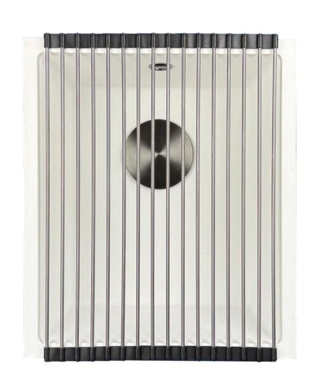 GraniteMy Universal Valkoinen graniittinen pesuallas 34x40 cm, valkoinen, pinta-asennus, alakaappi ja tasoasennus, gun metal -tulppa 1208967904